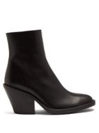 Ann Demeulemeester Round-toe Leather Boots
