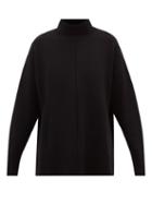 Another Tomorrow - Cashmere-blend Roll Neck Sweater - Womens - Black