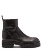 Matchesfashion.com Ann Demeulemeester - Chunky-sole Zipped Leather Boots - Womens - Black