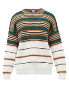 Matchesfashion.com Loewe - Striped Cotton-blend Jersey Sweater - Mens - Multi