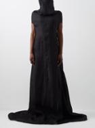 Rick Owens - High-neck Silk-gauze Gown - Womens - Black