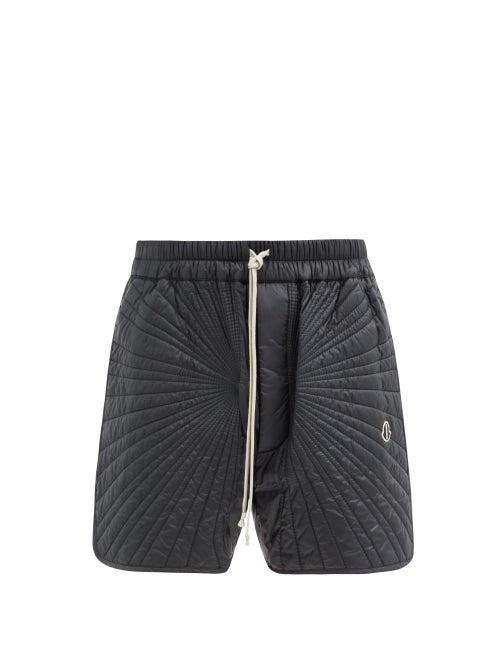 Matchesfashion.com Moncler + Rick Owens - Radiance Drawstring Quilted Down Shorts - Mens - Black