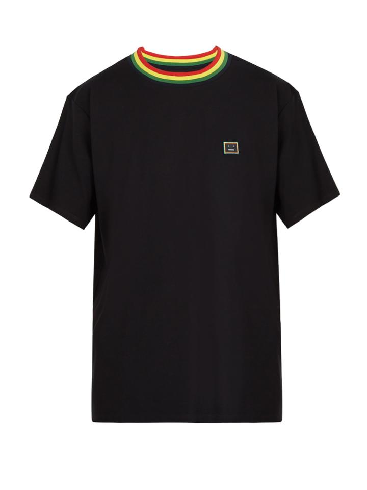 Acne Studios Nast T Face Contrast-collar T-shirt