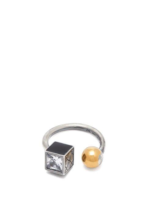 Matchesfashion.com Bottega Veneta - Sterling Silver And Gold Plated Ball Ring - Womens - Silver
