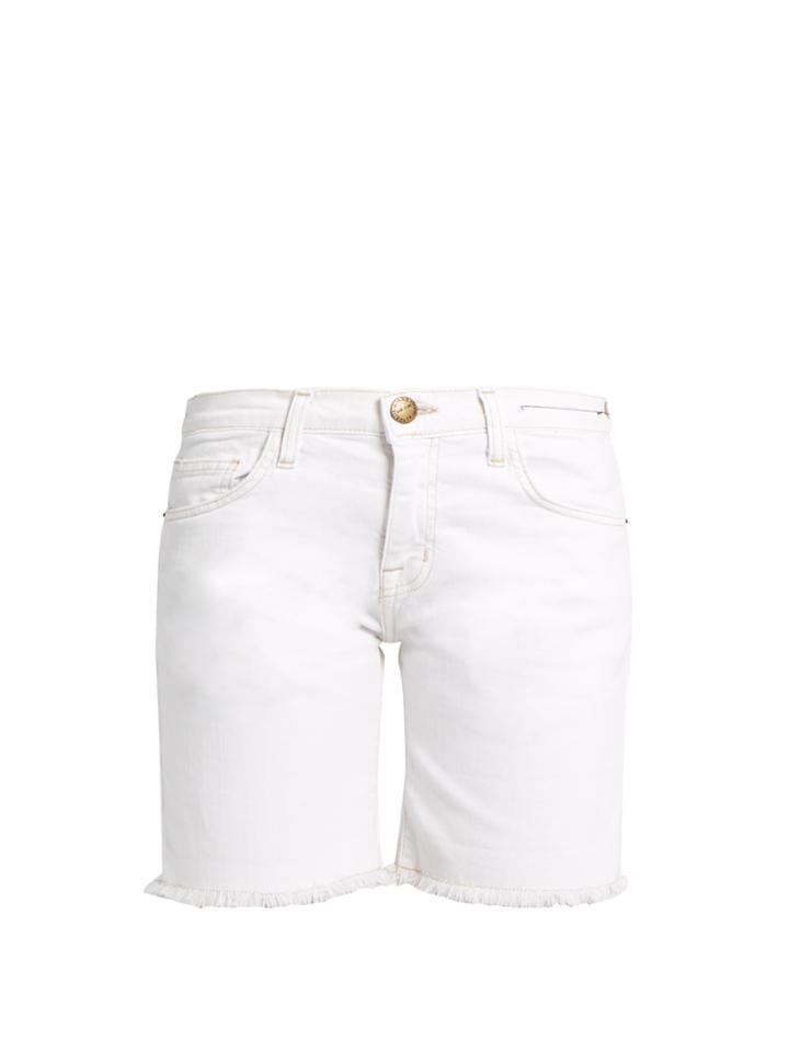 Current/elliott The Slouchy Frayed-cuff Denim Shorts