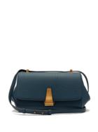 Matchesfashion.com Bottega Veneta - Bv Angle Grained Leather Shoulder Bag - Womens - Dark Blue