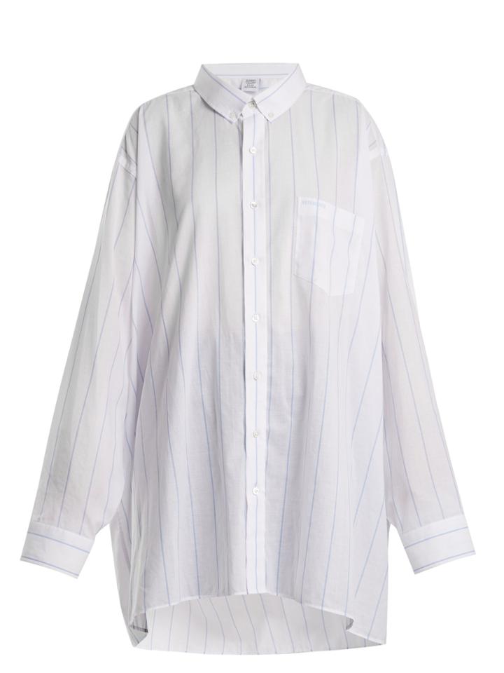 Vetements Patch-pocket Striped Shirt