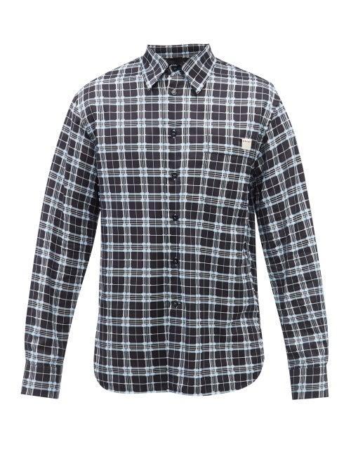 Marni - Checked Fil-coup Cotton Shirt - Mens - Blue