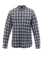 Marni - Checked Fil-coup Cotton Shirt - Mens - Blue