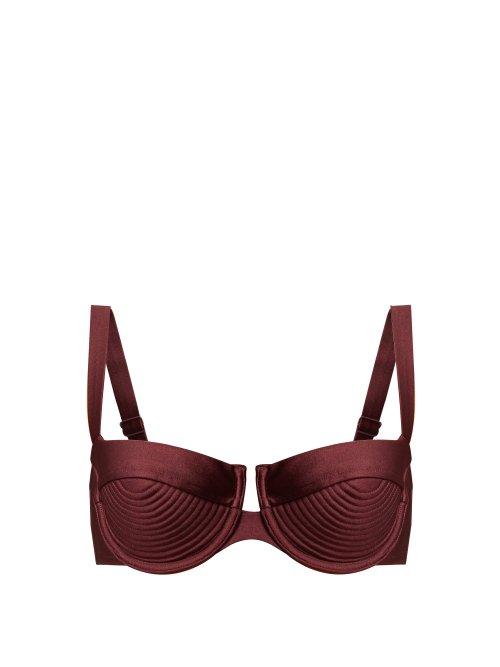 Matchesfashion.com Zimmermann - Juniper Balconette Bikini Top - Womens - Burgundy