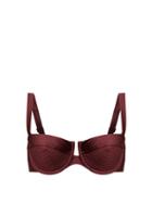 Matchesfashion.com Zimmermann - Juniper Balconette Bikini Top - Womens - Burgundy
