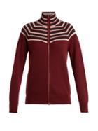 Matchesfashion.com Gabriela Hearst - Delia Striped Cashmere Blend Cardigan - Womens - Burgundy Multi