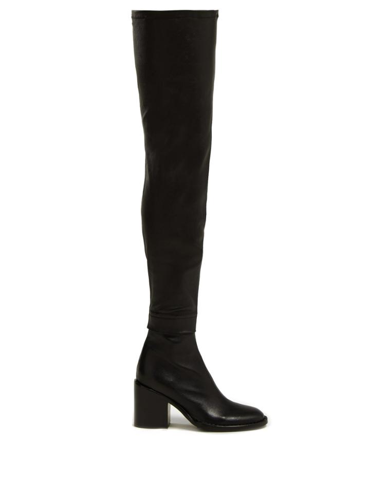 Ann Demeulemeester Over-the-knee Leather Boots