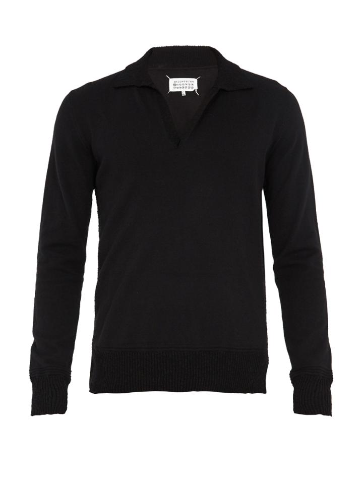 Maison Margiela Point-collar Wool Sweater