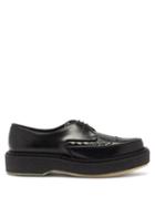 Matchesfashion.com Adieu - Crepe-sole Leather Creeper Derby Shoes - Mens - Black