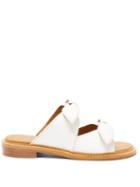 Ladies Shoes See By Chlo - Kamilla Bow-front Leather Sandals - Womens - White