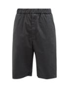 Barena Venezia - Elasticated-waist Cotton-blend Shorts - Mens - Dark Grey