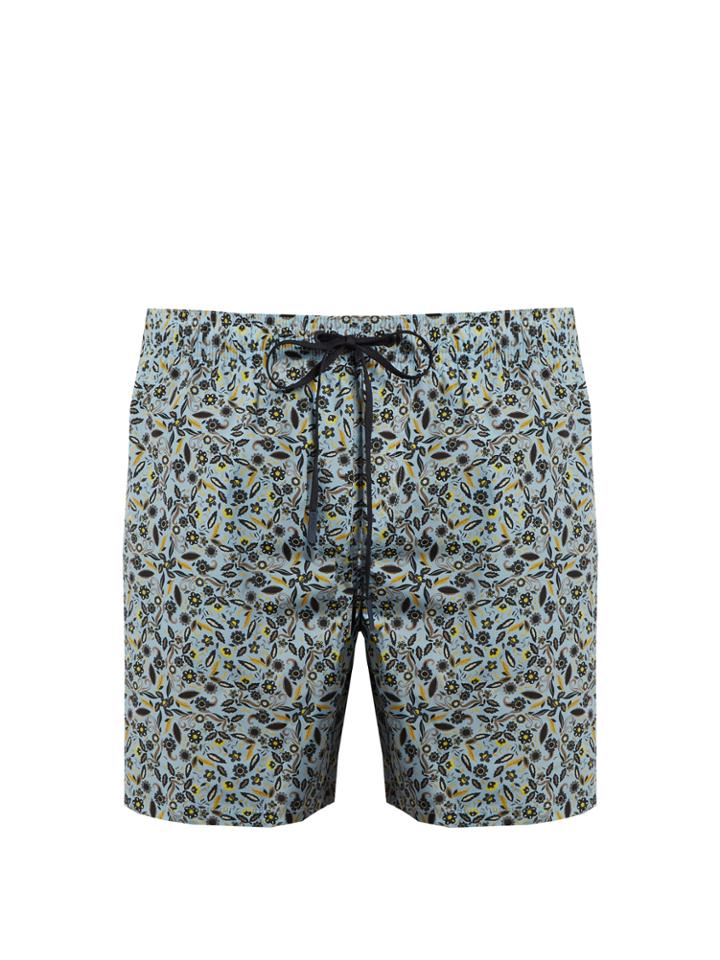 Fendi Garden-print Long-length Swim Shorts