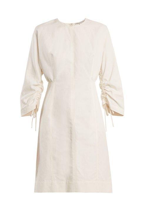 Matchesfashion.com Stella Mccartney - Round Neck Cocoon Long Sleeved Dress - Womens - Cream