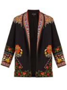 Matchesfashion.com Etro - Itadaki Paisley Print Open Front Jacket - Womens - Black Multi