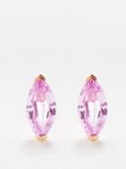 Shay - Sapphire, Diamond & 18kt Rose Gold Earrings - Womens - Pink Multi