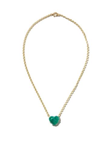 Ladies Fine Jewellery Irene Neuwirth - Love Emerald & 18kt Gold Necklace - Womens - Green