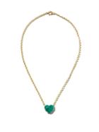 Ladies Fine Jewellery Irene Neuwirth - Love Emerald & 18kt Gold Necklace - Womens - Green