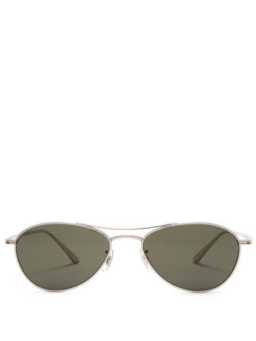 Matchesfashion.com The Row - X Oliver Peoples Aero La Aviator Sunglasses - Womens - Silver