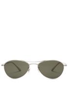 Matchesfashion.com The Row - X Oliver Peoples Aero La Aviator Sunglasses - Womens - Silver