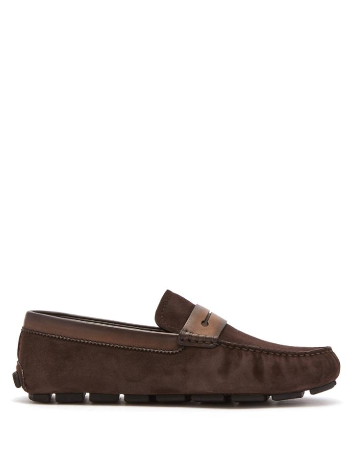 Ermenegildo Zegna L'asola Suede Loafers