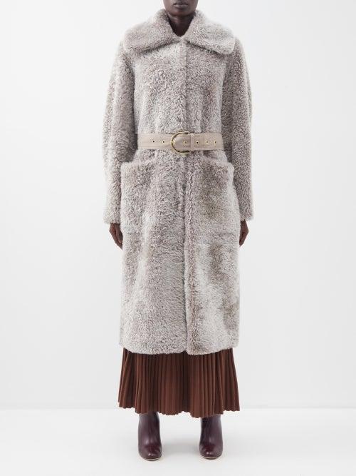 Ulla Johnson - Adira Shearling Coat - Womens - Light Grey