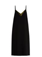 Lanvin V-neck Crepe Midi Dress