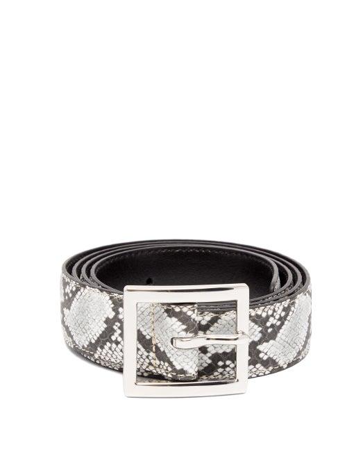 Matchesfashion.com Amiri - Python Embossed Leather Belt - Mens - Black Multi