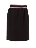 Matchesfashion.com Gucci - Contrast Waistband Tweed Skirt - Womens - Black Multi