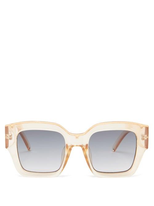 Le Specs - Hypnos Square Acetate Sunglasses - Womens - Sand