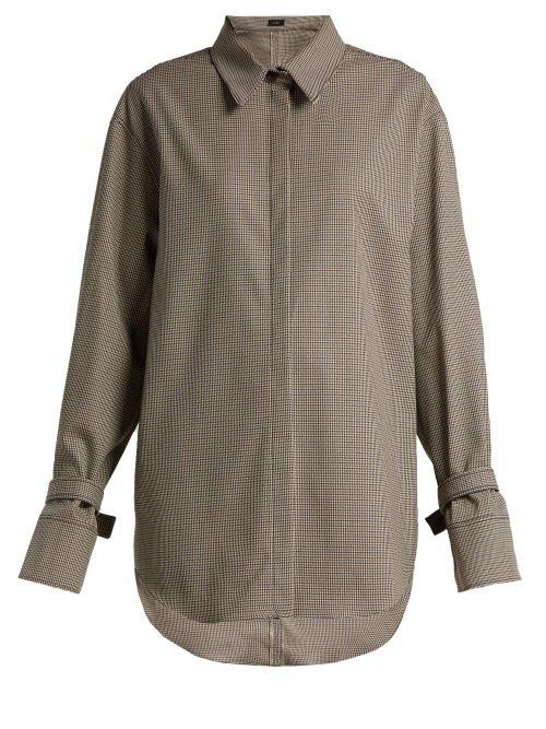 Matchesfashion.com Joseph - Renne Houndstooth Shirt - Womens - Grey White