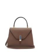Matchesfashion.com Valextra - Iside Stone-clasp Leather Bag - Womens - Brown