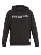 Matchesfashion.com Satisfy - Possessed Distressed Hooded Cotton Sweatshirt - Mens - Black