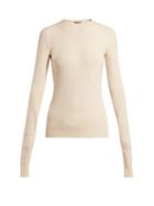 Matchesfashion.com Bottega Veneta - Intrecciato Embellished Cashmere Sweater - Womens - Ivory