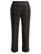 Matchesfashion.com No. 21 - Crystal Embellished Checked Cropped Trousers - Womens - Green Multi