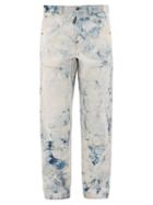 Matchesfashion.com Off-white - Reconstructed Paint-print Carpenter Jeans - Mens - White Multi