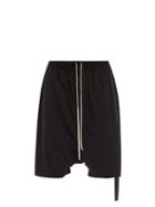 Rick Owens Drkshdw - Drop-seat Cotton-jersey Shorts - Mens - Black