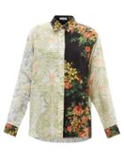 Matchesfashion.com Jw Anderson - Patchwork Floral-print Poplin Shirt - Womens - Multi