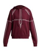 Matchesfashion.com The Upside - Phoenix Embroidered Cotton Sweatshirt - Womens - Burgundy White