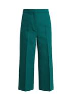 Rochas High-rise Wide-leg Cropped Wool Trousers