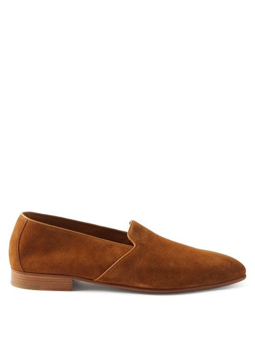 John Lobb - Shore Suede Loafers - Mens - Brown