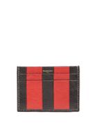 Balenciaga Bazar Striped Leather Cardholder