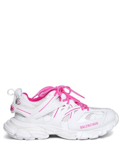 Balenciaga - Track Panelled Trainers - Womens - White Multi