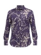 Matchesfashion.com Etro - Floral-print Cotton-twill Shirt - Mens - Navy