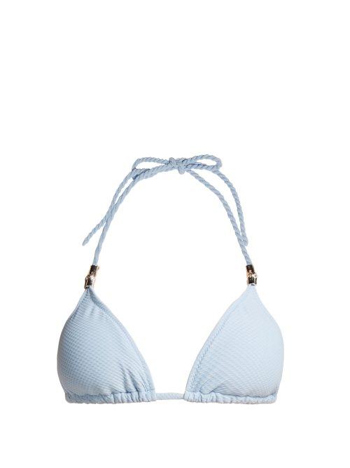 Matchesfashion.com Heidi Klein - Half Moon Montego Bay Bikini Top - Womens - Light Blue